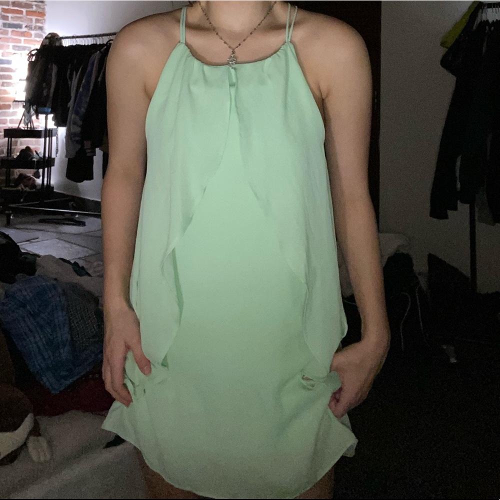 Glam Doll mint flowy dress